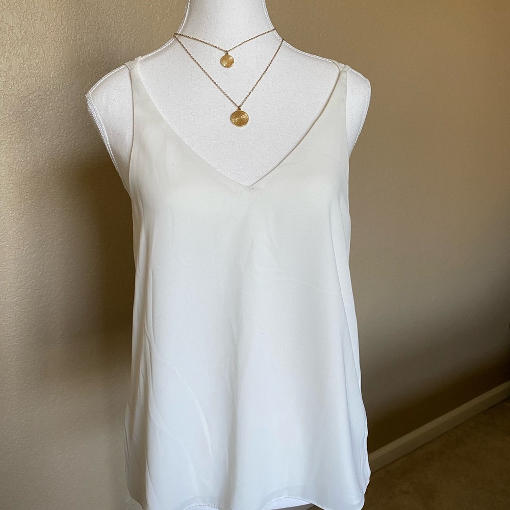 Topshop White Camisole Sleeveless Top
